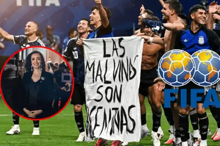 Vicepresidenta de Argentina respalda a jugadores que portaron pancarta de las Ma
