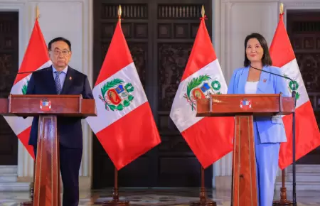 Keiko Fujimori y presidente Balc�zar