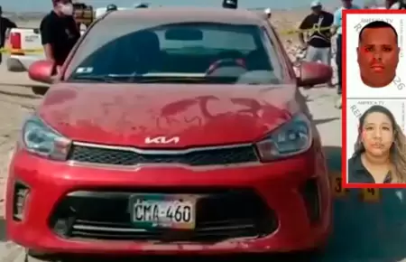 Asesinan a balazos a una pareja dentro de su auto en Chincha.