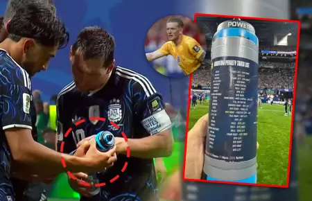 Botella conten�a recomendaciones para posibles tiros en penales.