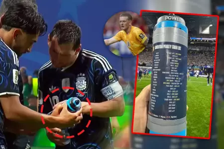 Botella conten�a recomendaciones para posibles tiros en penales.