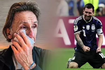 El entrenador festej� el triunfo argentino.