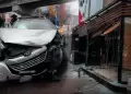 San Borja: Camioneta se estrella contra restaurante tras violento choque con otro auto