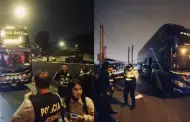 Puente Piedra: balean buses de Cruz del Norte y Cruz del Sur durante salida de Lima