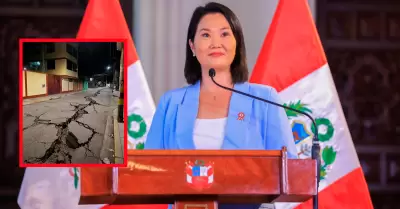Keiko Fujimori se pronuncia tras sismo en Jun�n.
