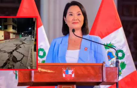Keiko Fujimori se pronuncia tras sismo en Jun�n.