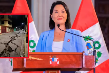 Keiko Fujimori se pronuncia tras sismo en Jun�n.