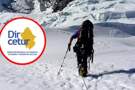 Cierre temporal del nevado Huascar�n