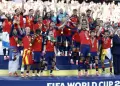 �Espa�a borr� a Donald Trump de la foto de la premiaci�n del Mundial? La imagen que desat� la pol�mica
