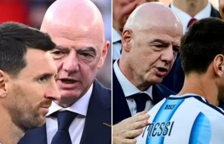 Messi ignor� a Infantino durante premiaci�n
