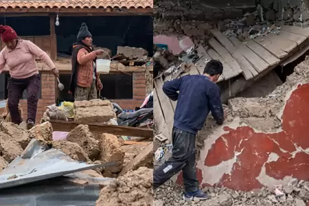 Vivienda de Elsa Tovar, en Pumpunya, termin� totalmente derrumbada por sismo en