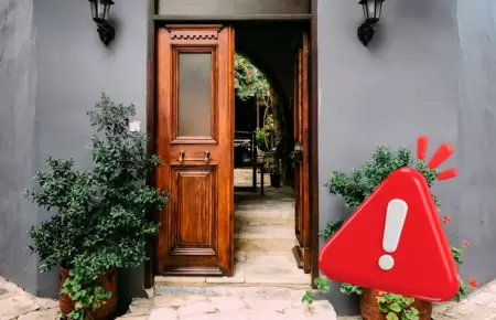 �Qu� objeto no debe ir en la puerta principal de casa?