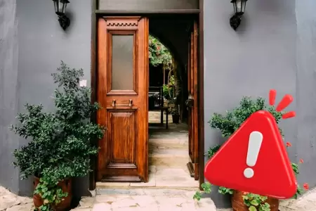 �Qu� objeto no debe ir en la puerta principal de casa?
