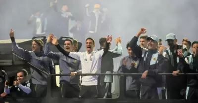 La albiceleste fue recibida.