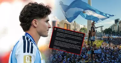 El delantero agradeci� el apoyo de los argentinos durante su participaci�n en el