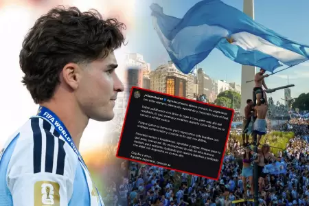 El delantero agradeci� el apoyo de los argentinos durante su participaci�n en el