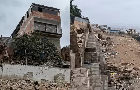Viviendas en 'Lomos de corvina' en riesgo de derrumbe frente a sismo de gran mag