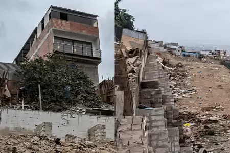 Viviendas en 'Lomos de corvina' en riesgo de derrumbe frente a sismo de gran mag