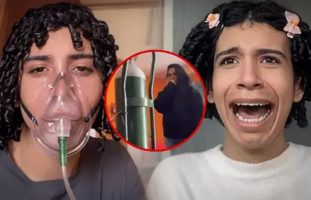 Tiktoker peruano Valentino preocupa a fans al aparecer con bal�n de ox�geno