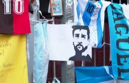 Messi y el homenaje en su casa de Rosario