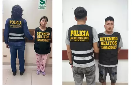 PNP detiene a dos presuntos integrantes de banda extorsionadora 'Golden Premium'