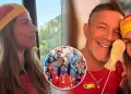 Stephanie Cayo y Alejandro Sanz celebraron juntos el t�tulo de Espa�a en el Mundial 2026