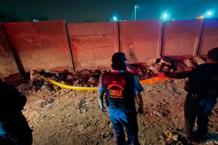 El cuerpo calcinado de un hombre fue hallado en Comas.
