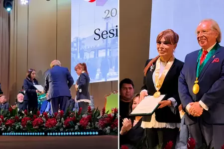 Magaly Medina recibe reconocimiento por su trayectoria por la Municipalidad de L