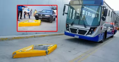 Dispositivo funcionar�a como filtro para que solo buses puedan recorrer la v�a.