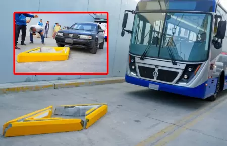 Dispositivo funcionar�a como filtro para que solo buses puedan recorrer la v�a.