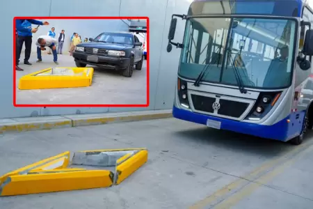 Dispositivo funcionar�a como filtro para que solo buses puedan recorrer la v�a.