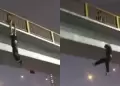 Adolescente se cuelga y cae desde un puente peatonal en San Miguel mientras era grabado por sus amigos