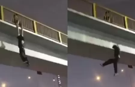 Adolescente cae de un puente