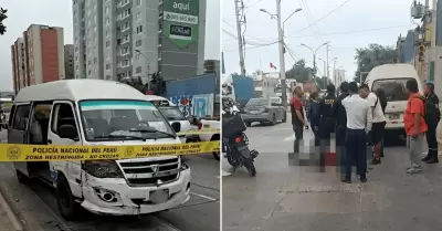 Acribillan a conductor de combi en la avenida Argentina