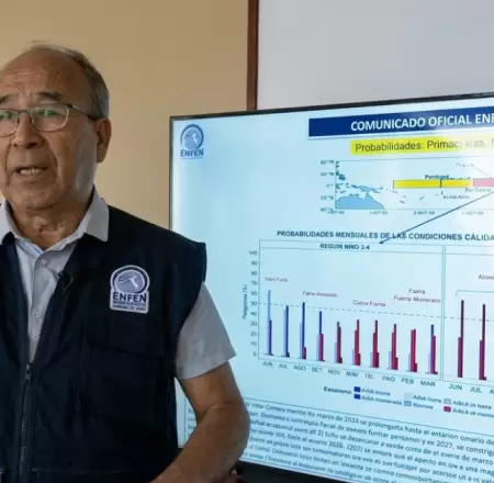 Luis V�squez, vocero del ENFEN, advirti� que El Ni�o podr�a alcanzar una magnitu