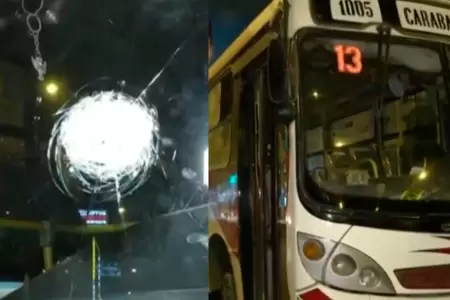 Falso pasajero dispara contra bus de la empresa Santa Cruz.