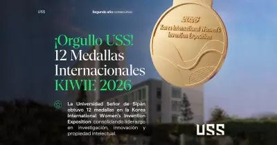 Medallas de la Universidad Se�or de Sip�n en KIWIE 2026.