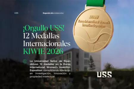 Medallas de la Universidad Se�or de Sip�n en KIWIE 2026.