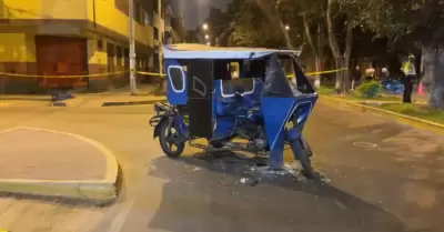 Mototaxista fue atacado a balazos en Santa Anita