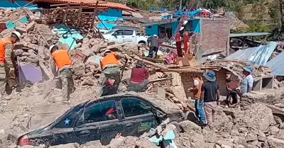 Declaran estado de emergencia en dos distritos de Jun�n tras sismo 5.1.