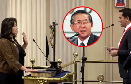 Martha Ch�vez jurament� como Senadora en memoria del expresidente Alberto Fujimo
