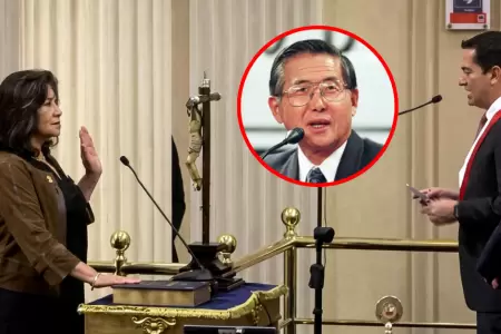 Martha Ch�vez jurament� como Senadora en memoria del expresidente Alberto Fujimo
