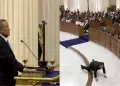 Absal�n V�squez protagoniz� aparatosa ca�da minutos antes de asumir como senador