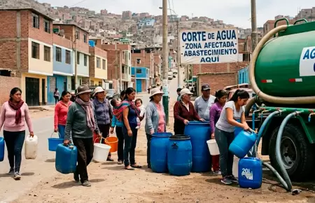 Corte de agua en Lima.