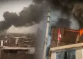 Comas: Incendio de gran magnitud moviliza al menos una decena de unidades de bomberos en Trapiche