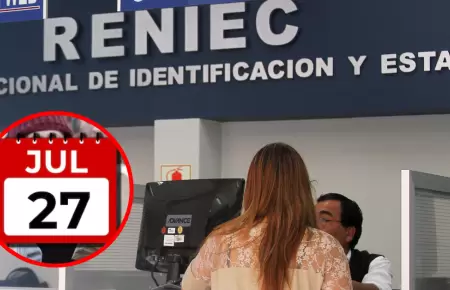Reniec anuncia nuevos horarios para el lunes 27
