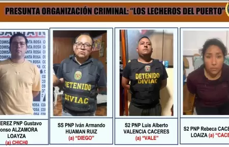 Los agentes policiales presuntamente implicados de la banda criminal �Los Lecher