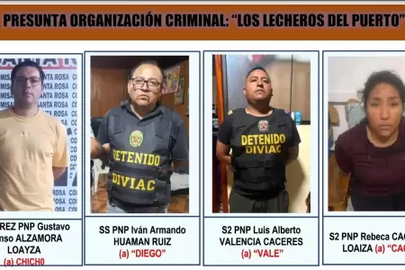 Los agentes policiales presuntamente implicados de la banda criminal �Los Lecher