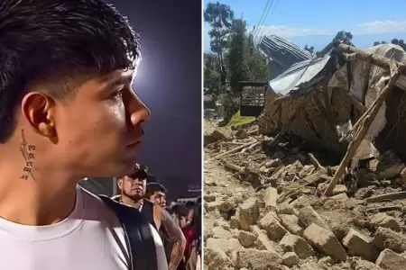 Ca�ita ayuda a damnificados de Jun�n
