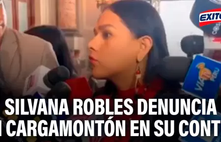 Silvana Robles denuncia un cargamont�n en su contra.